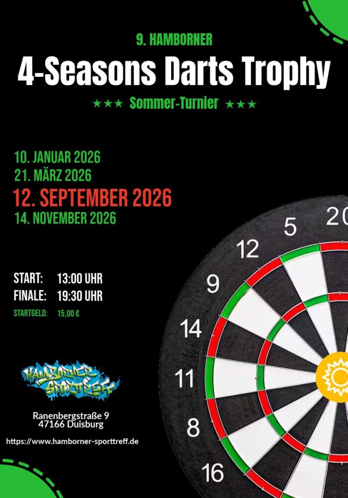 9. Hamborner 4-Seasons Darts Trophy | 2026 | Sommer-Turnier